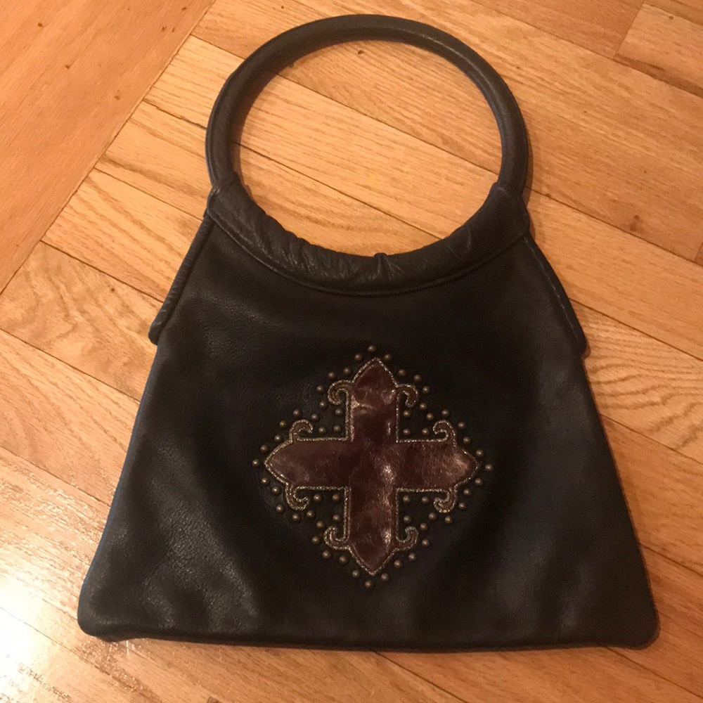 Leather double hand purse 🖤